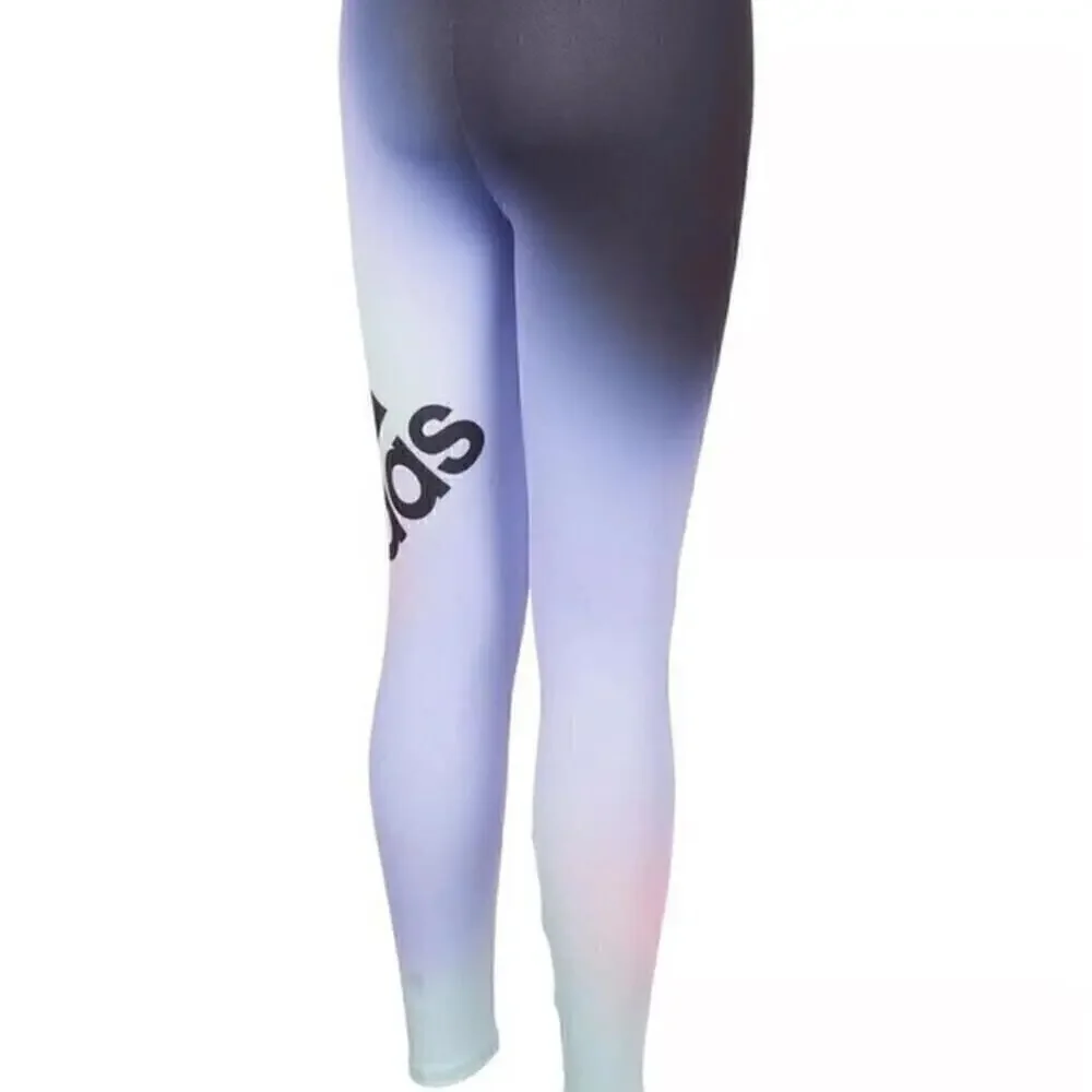 ADIDAS Little Girls AEROREADY Ombre Graphic Tight, leggings,workout pants size 4